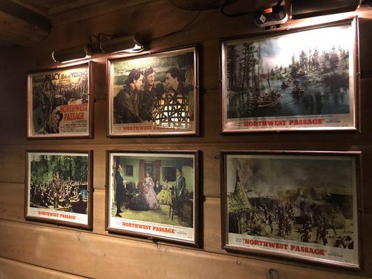 Check out the old film stills and posters from Northwest Passage in the back dining room. The movie was filmed here in McCall.