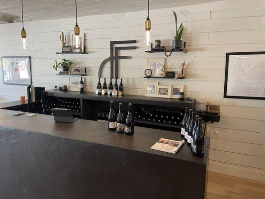 The tasting room bar