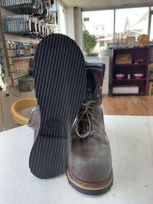 Red Wing Full Vibram Sole and Clean and Condition leather.