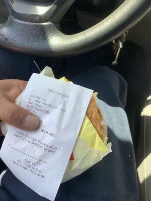 Small ass Bull double burger for $14. Go to McDonald's and get 3 double cheese burgers same size with fries a drinks $10 fuck this place!