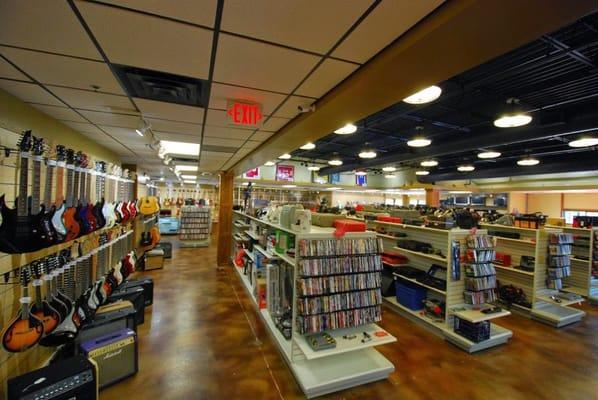 This is Just a corner of the store where we have a few of our many guitars, amps and basses. come see 100's of instruments.