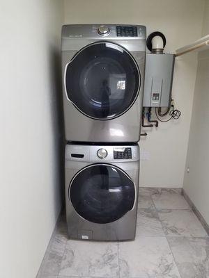 Stackable washer dryer and new tankless water heater