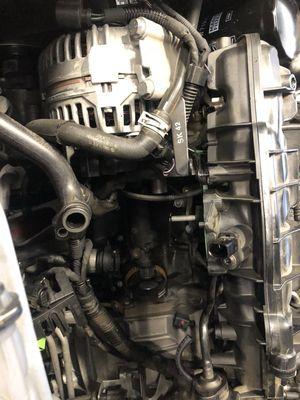 We are replacing a water pump on the Audi 1.8 turbo located under the intake manifold