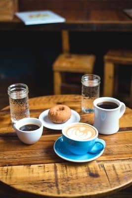 Coffee & plain doughnut