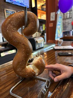 Giants The Handlebar Mustache Pretzel giant size. See finger for scale - $8