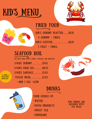 new kids menu!