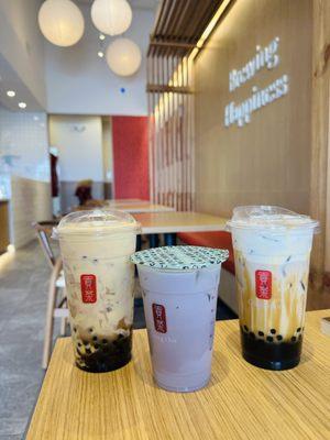 Creme Brulee Brown Sugar Milk Tea, Brown Sugar Milk Tea, Taro