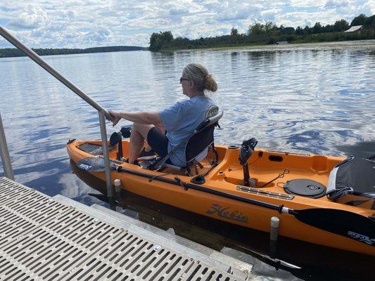 Our Hobie Mirage Compass Duo on Iron Lake in Iron River, Michigan