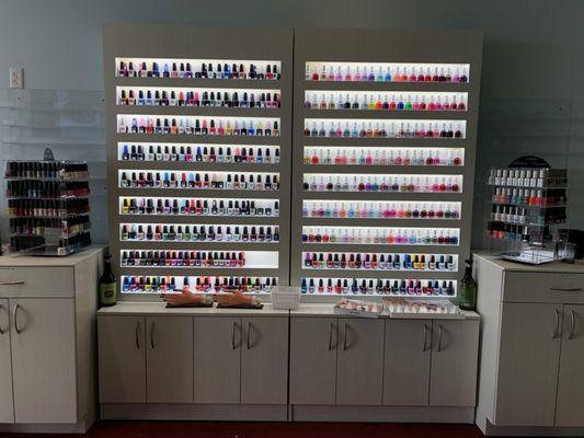 Over 600 colors to choose plenty to choose from.  we have matching regular, gel polish and even dipping powder.