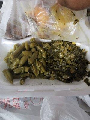 String beans and collards