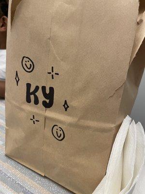 My Take-Out bag!