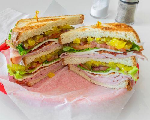 #31- The Country Club
Turkey, ham, bacon, monterey jack(Triple decker)