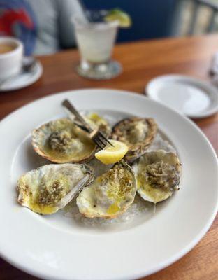 Chargrilled oysters