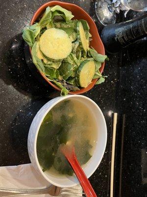 Miso and salad