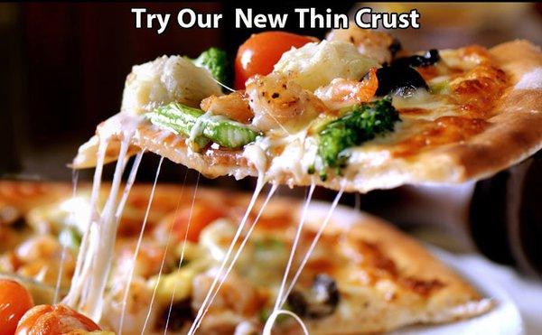 Try a crispy thin crust pizza