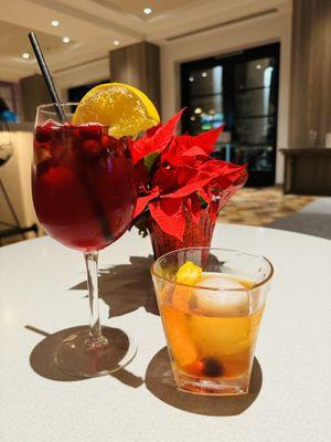 Old Fashioned (3/5), holiday sangria (4/5)