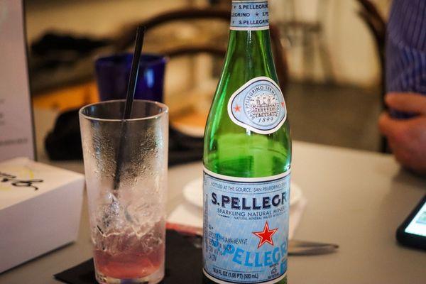 Small pelligrino water they charge 8.00 for