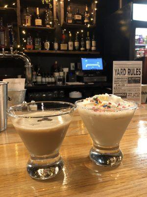 Espresso martini and sugar cookie martini