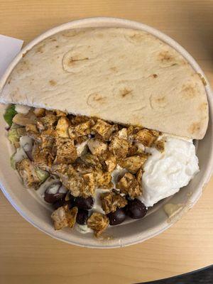 Chicken shawarma bowl