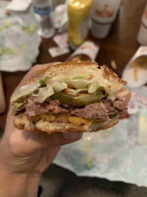 One visit per week for two months and each and every time, when ordering an Impossible Whopper, they serve a beef patty.