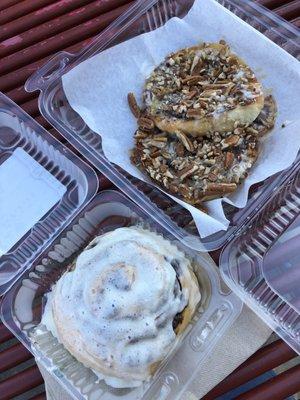 Cinnamon Roll and Grilled Pecan Cinnamon Roll