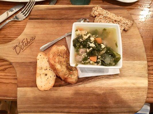 Italian Wedding Soup. Delicious with Beautiful Presentation.