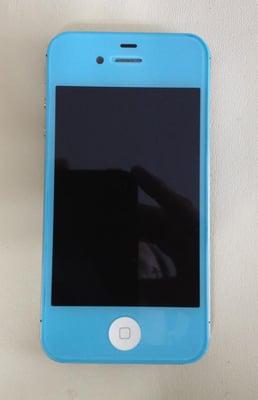 iPhone color modification - light blue with white home button