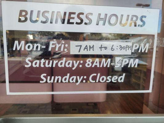 Store Hours