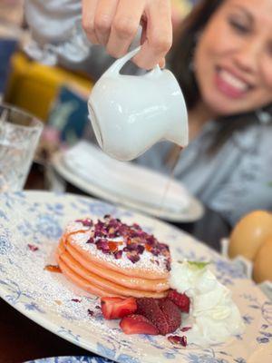 Rose pancakes