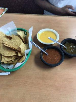 Chips, queso and salsa