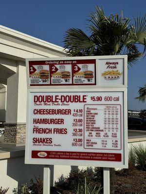 Drive-thru MENU