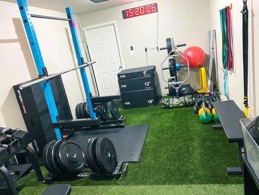 Private space with all the training tools you could possibly need...plus more.