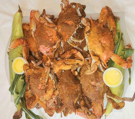 A Dozen Jumbo Blue Crab, & Corn