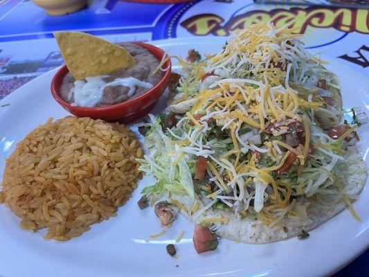 Lunch steak taco combo