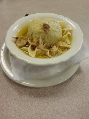 Delicious matzo ball soup