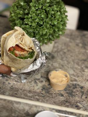 Grilled "chicken" wrap