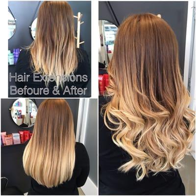 Hair Extensions Befoure & After