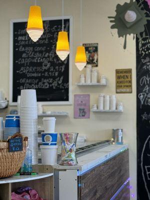 The gelato counter!