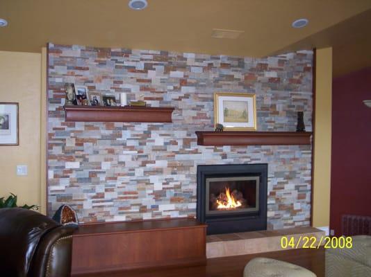 Remodeled fireplace