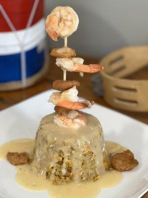 Chicken and Shrimp Mofongo