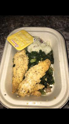 The chicken tenders with turnip mash is delicious. If u want to save $15-45 off of your order use my code: AWHI-JR9