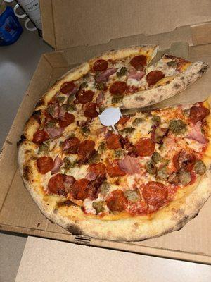 Meat lovers pizza