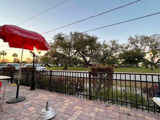 Outdoor dining terrace