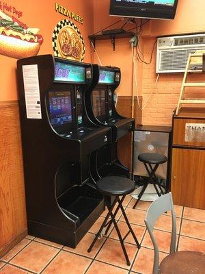 Slot machines in the store