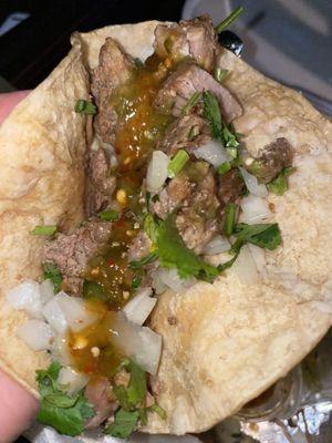 Carnitas with red and green salsa