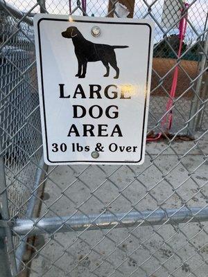 Large dog area