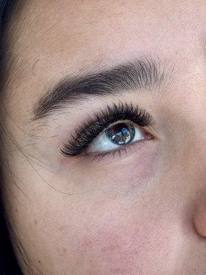 Full set of volume lashes.