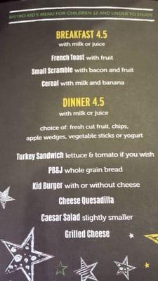 Kids Menu