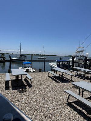 View from covered patio