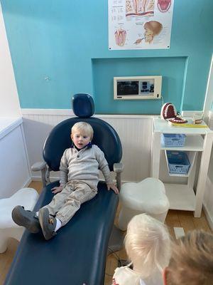 Getting checked at dentist